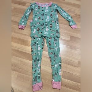 Teal dog print 2-piece